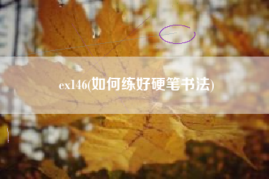 ex146(如何练好硬笔书法)