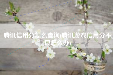 腾讯信用分怎么查询(腾讯游戏信用分不良怎么办)