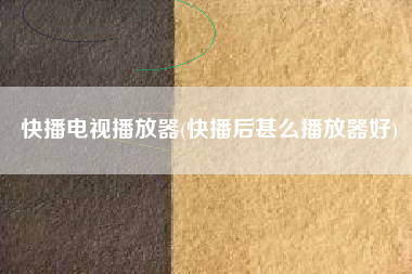 快播电视播放器(快播后甚么播放器好)