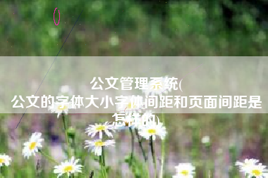 公文管理系统(
公文的字体大小字体间距和页面间距是怎样的) 公文管理系统(
公文的字体大小字体间距和页面间距是怎样的)