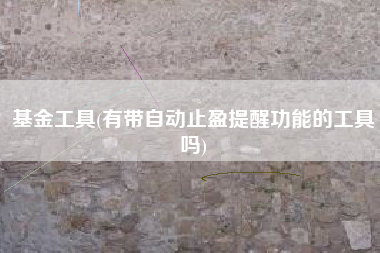 基金工具(有带自动止盈提醒功能的工具吗)