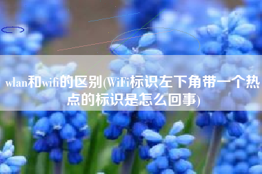 wlan和wifi的区别(WiFi标识左下角带一个热点的标识是怎么回事)