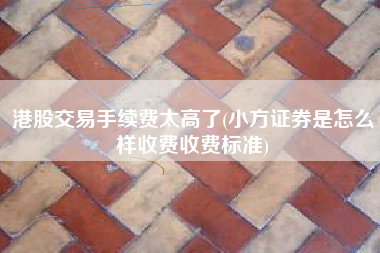 港股交易手续费太高了(小方证券是怎么样收费收费标准)