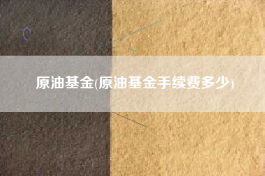 原油基金(原油基金手续费多少)