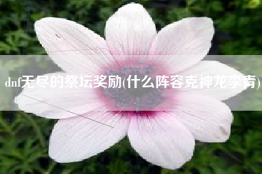 dnf无尽的祭坛奖励(什么阵容克神龙李青)