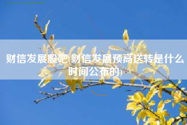 财信发展股吧(财信发展预高送转是什么时间公布的)
