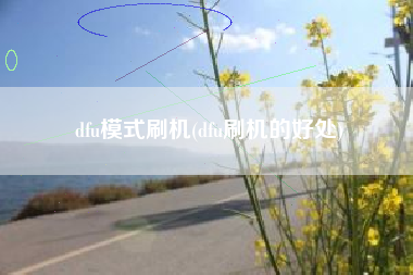 dfu模式刷机(dfu刷机的好处)