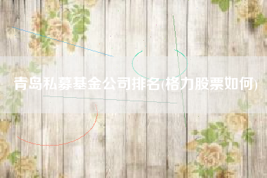 青岛私募基金公司排名(格力股票如何)