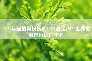 2021年最值得投资的10只基金(2021世界富翁排行榜前十名)