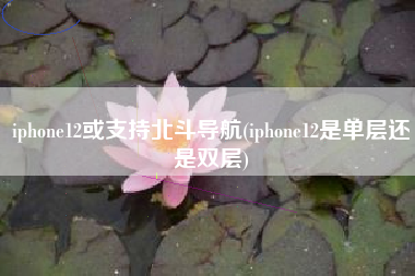 iphone12或支持北斗导航(iphone12是单层还是双层)