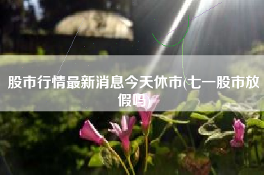股市行情最新消息今天休市(七一股市放假吗)