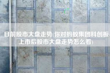目前股市大盘走势(你对蚂蚁集团科创板上市后股市大盘走势怎么看)