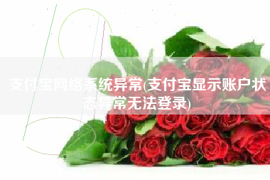 支付宝网络系统异常(支付宝显示账户状态异常无法登录)