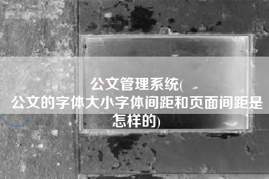 公文管理系统(
公文的字体大小字体间距和页面间距是怎样的) 公文管理系统(
公文的字体大小字体间距和页面间距是怎样的)