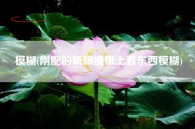 模糊(刚配的新眼镜带上看东西模糊)