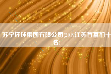苏宁环球集团有限公司(2019江苏首富前十名)