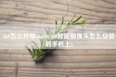 360怎么升级win10(360智能摄像头怎么安装到手机上)