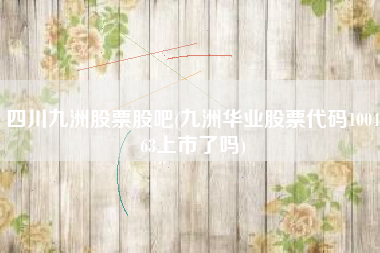 四川九洲股票股吧(九洲华业股票代码100463上市了吗)