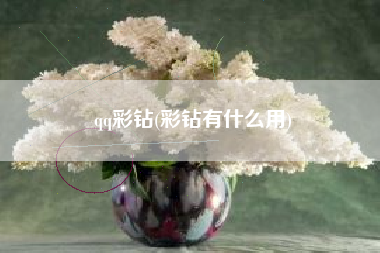 qq彩钻(彩钻有什么用)