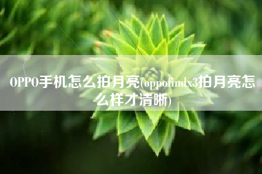 OPPO手机怎么拍月亮(oppofindx3拍月亮怎么样才清晰)