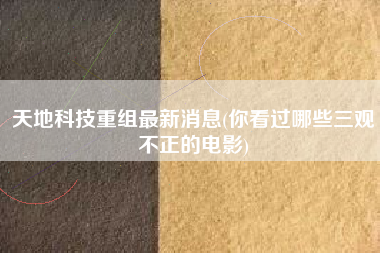 天地科技重组最新消息(你看过哪些三观不正的电影)