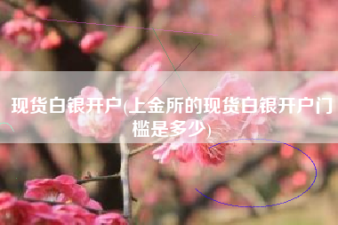 现货白银开户(上金所的现货白银开户门槛是多少)