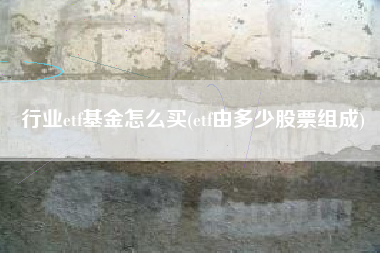 行业etf基金怎么买(etf由多少股票组成)