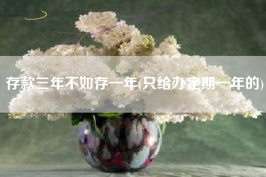 存款三年不如存一年(只给办定期一年的)