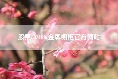 股票603180(金牌橱柜官方网站)