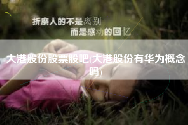 大港股份股票股吧(大港股份有华为概念吗)