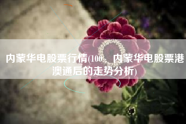 内蒙华电股票行情(100 内蒙华电股票港澳通后的走势分析)