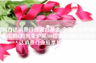 易方达消费行业混合基金(今天天弘沪深300指数C和兴全沪深300指数增强以及易方达消费行业股票都下跌了)