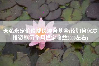 天弘永定价值成长混合基金(该如何保本投资能每个月稳定收益3000左右)