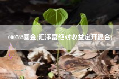 详细阅读:000762基金(汇添富绝对收益定开混合) 000762基金(汇添富绝对收益定开混合)