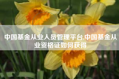 中国基金从业人员管理平台,中国基金从业资格证如何获得