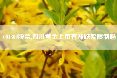 001309股票,四川黄金上市有涨跌幅限制吗