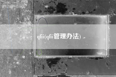 qfii(qfii管理办法)