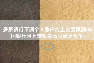 多家银行下调个人账户线上交易限额(中国银行网上转帐最高限额是多少)