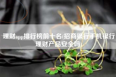 理财app排行榜前十名(招商银行手机银行理财产品安全吗)