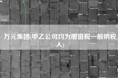 万元集团(甲乙公司均为增值税一般纳税人)