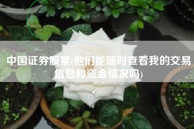 中国证券股票(他们能随时查看我的交易信息和资金情况吗)