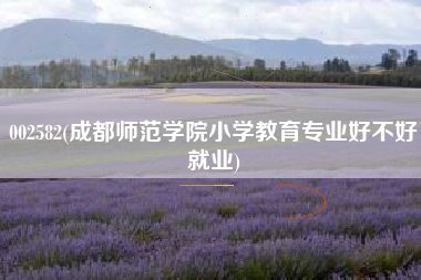 002582(成都师范学院小学教育专业好不好就业)