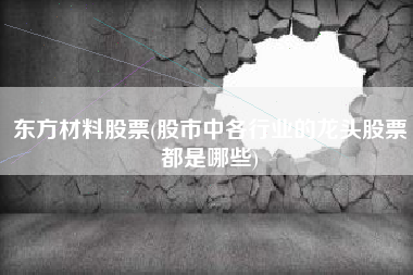东方材料股票(股市中各行业的龙头股票都是哪些)