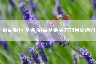 招商银行 基金(招商基金实力如何靠谱吗)