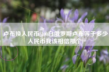 卢布换人民币(100白俄罗斯卢布等于多少人民币我该相信那个)