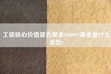 工银核心价值混合基金(000991基金是什么类型)