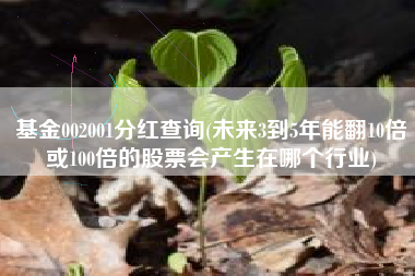 基金002001分红查询(未来3到5年能翻10倍或100倍的股票会产生在哪个行业)