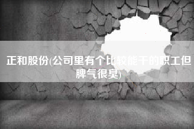 正和股份(公司里有个比较能干的职工但脾气很臭)