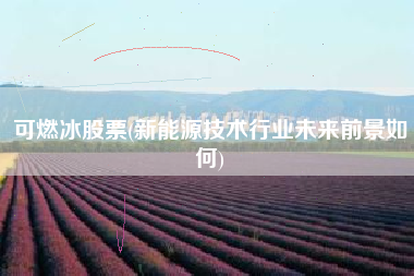 可燃冰股票(新能源技术行业未来前景如何)