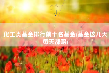 化工类基金排行前十名基金(基金这几天每天都赔)